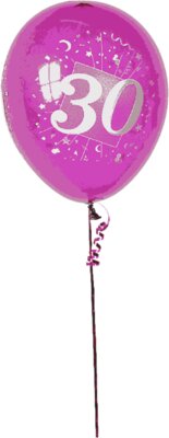 30th birthday ballon pink