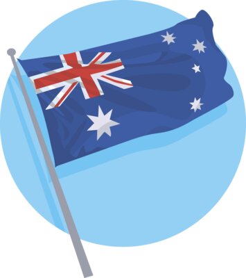 Australian Flag Flying