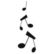 Vertical music notes