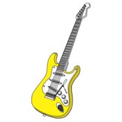 yellow electric guitar