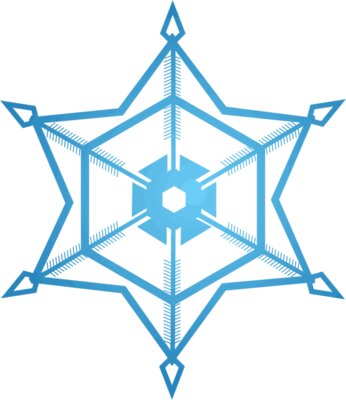 Snowflake blue star