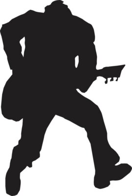 Rock star silhouette