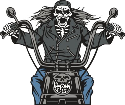 Skeleton Motorbike